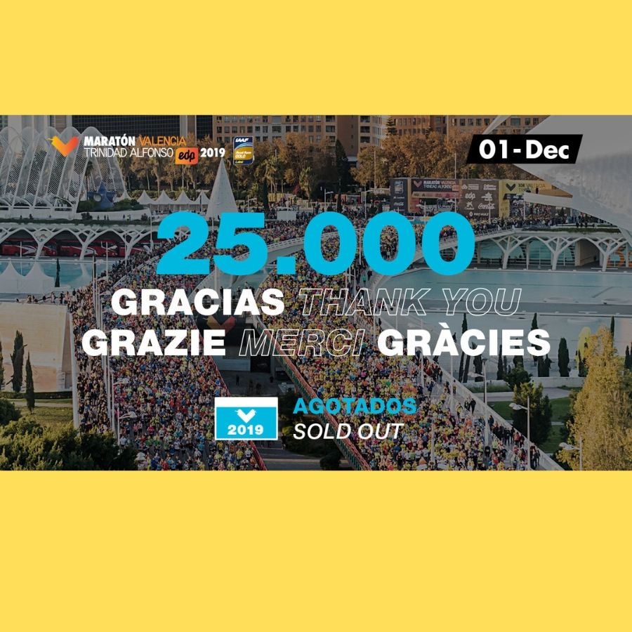 Nuestro Maratón Valencia logra un nuevo récord al agotar sus 25.000 dorsales y habilita una lista de espera