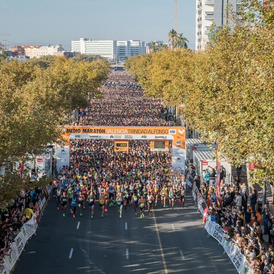 Nuevo récord de participación en el Medio Maratón Valencia y nueve ediciones con marcas por debajo de la hora