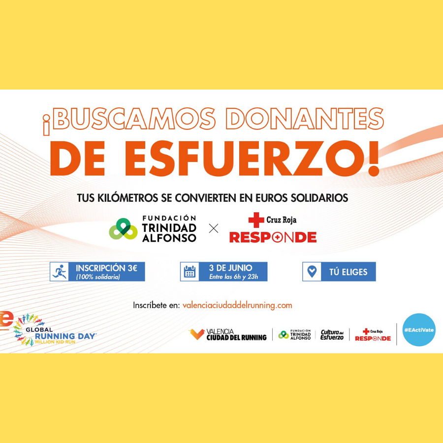 Valencia Ciudad del Running activa el e-Global Running Day, una cita solidaria a favor del proyecto Cruz Roja RESPONDE