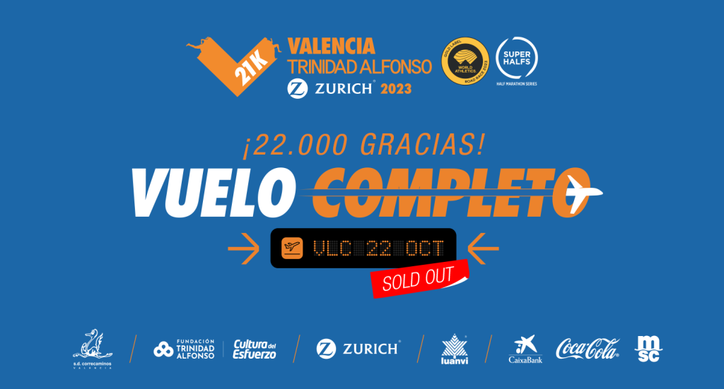 El Medio Maratón Valencia agota sus 22 000 dorsales disponibles y abre lista de espera